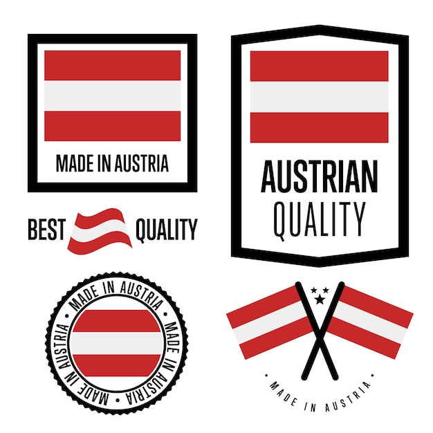 Download Free Austria Quality Label Set Premium Vector Use our free logo maker to create a logo and build your brand. Put your logo on business cards, promotional products, or your website for brand visibility.