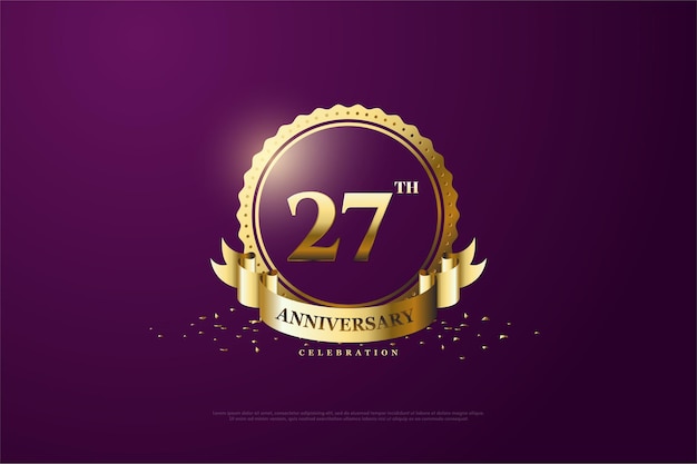 Premium Vector Auto Awesome Terjemahkan Dari Inggris 578 5000 Hasil Terjemahan 27th Anniversary Backround With Numbers In The Middle Of The Circle