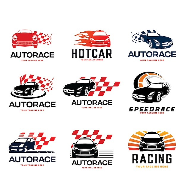 Download Free Auto Car Race Logo Design Template Set Premium Vector Use our free logo maker to create a logo and build your brand. Put your logo on business cards, promotional products, or your website for brand visibility.