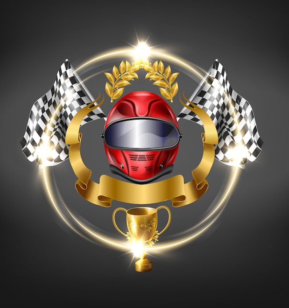 Auto, motorsport racing victory icon. Free Vector