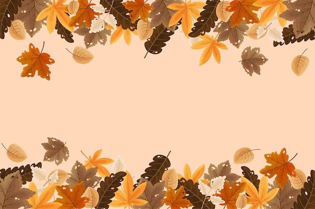 Free Vector | Autumn Background In Flat Design