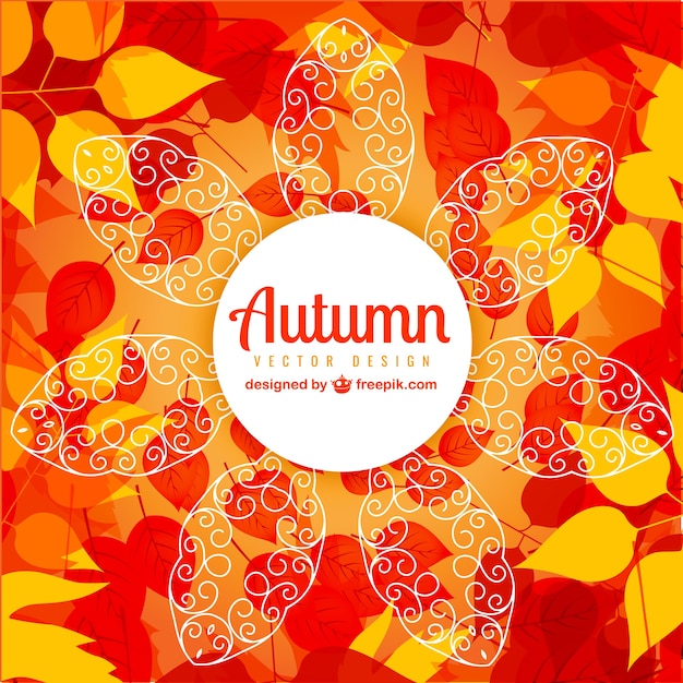 Autumn background with ornamental flower