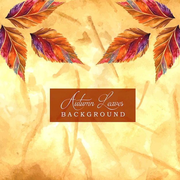 autumn backgrounds with watercolor