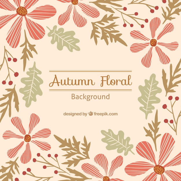 Free Vector Autumn Floral Background