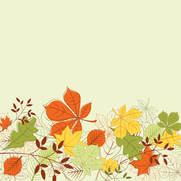 Premium Vector | Autumn leaves background