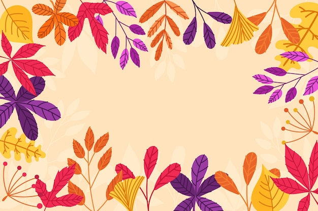 秋の葉の壁紙 無料のベクター
