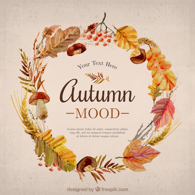 Free Vector | Autumn mood template