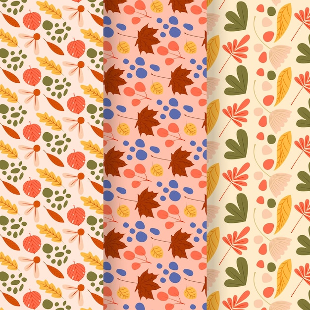 Free Vector | Autumn pattern collection