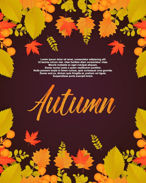 Premium Vector | Autumn poster