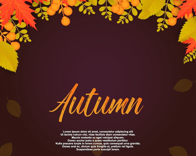 Autumn poster | Premium Vector