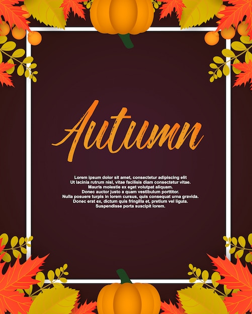 Premium Vector | Autumn poster