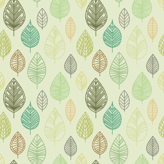 Premium Vector | Autumn seamless leaf pattern