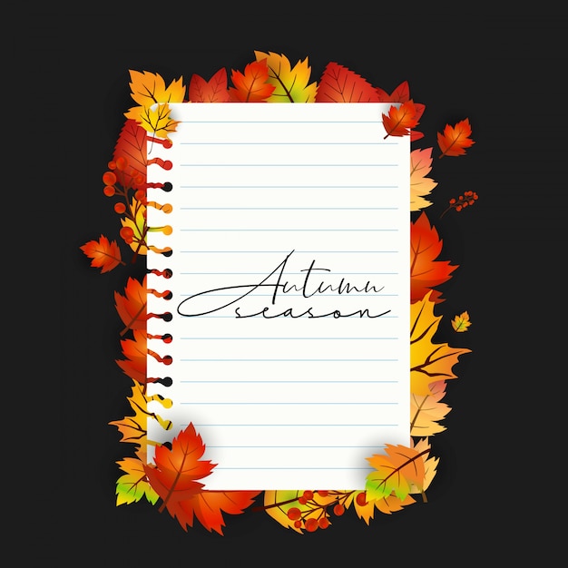 Autumn season with creative design