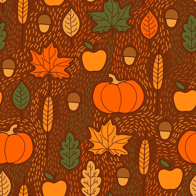 Premium Vector | Autumnal pattern