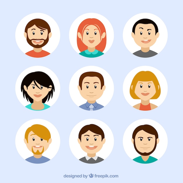 Free Vector | Avatars in cartoon style