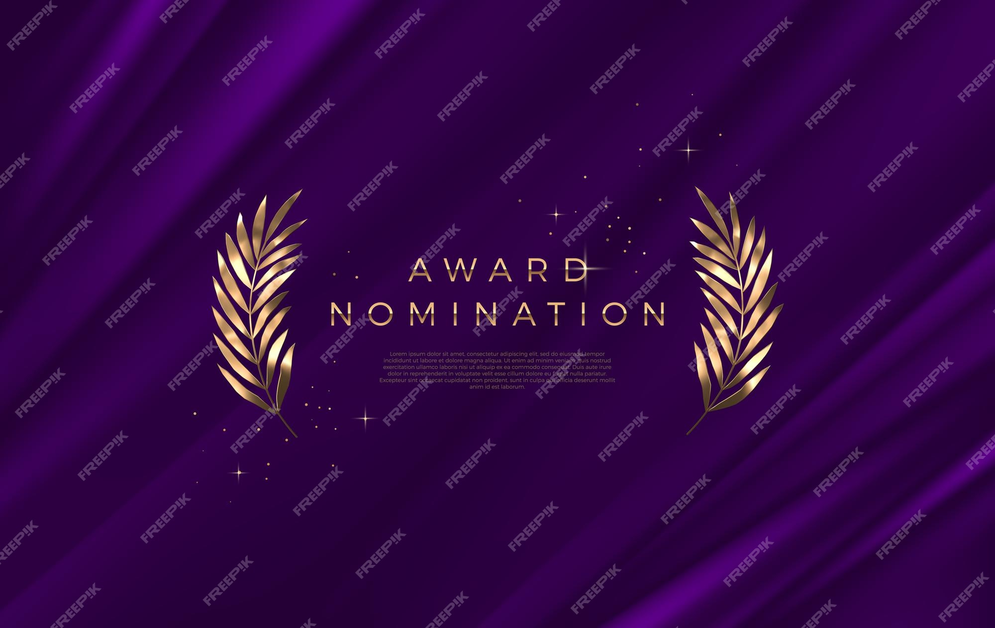 premium-vector-award-nomination-design-template-golden-leaves-on-a