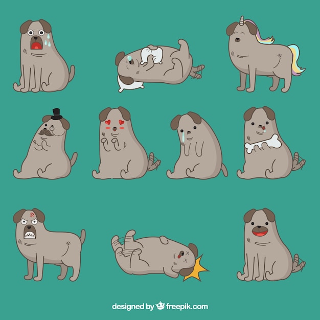 Awesome collection of dog emoticons