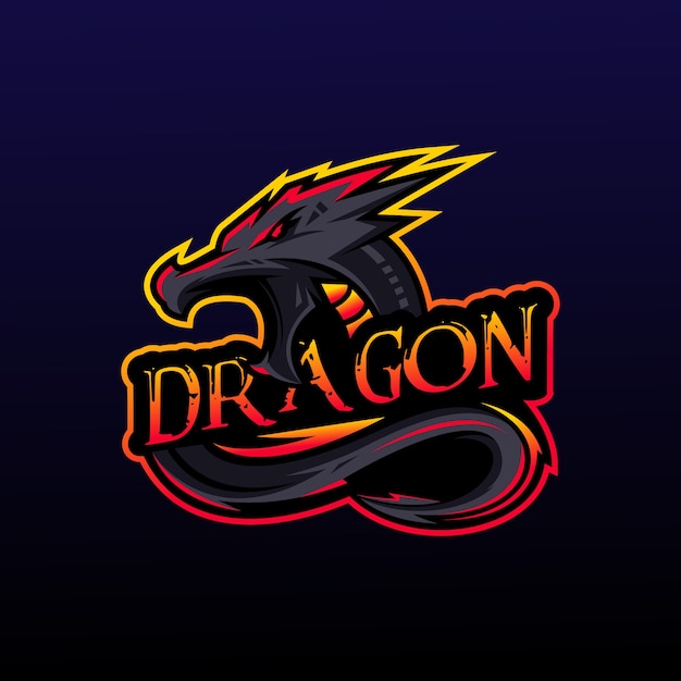 Premium Vector | Awesome dragon logo design