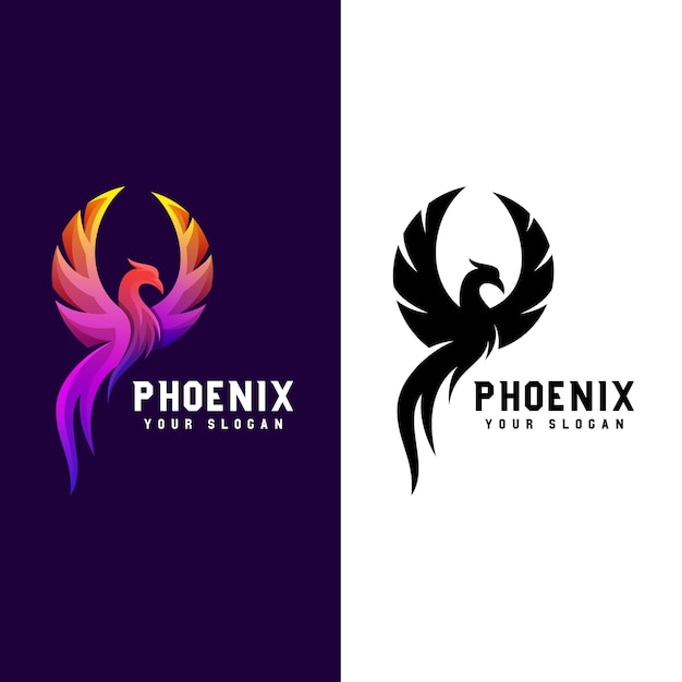 Download Free Awesome Phoenix Gradient Logo Illustration Two Version Premium Use our free logo maker to create a logo and build your brand. Put your logo on business cards, promotional products, or your website for brand visibility.