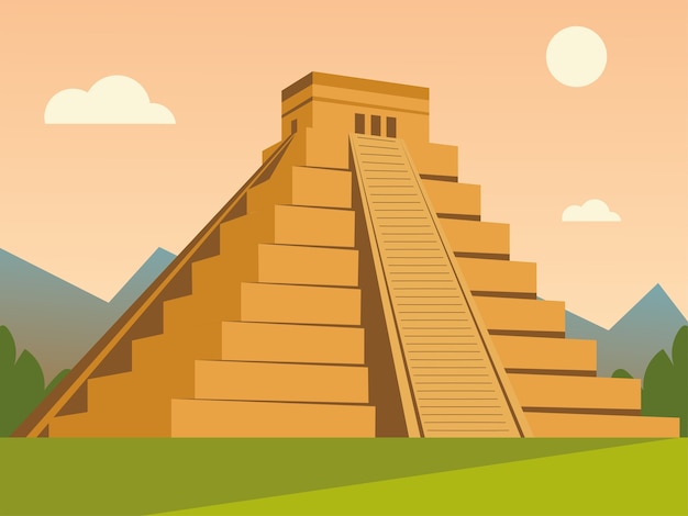 Piramide Azteca Ilustraciones Stock Vectores Y Clipart 808 Images And