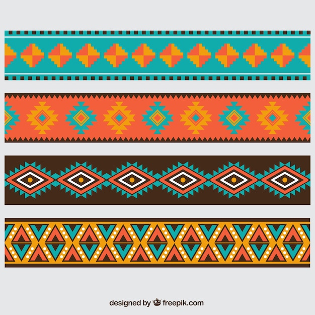 Aztec границы Бесплатные векторы