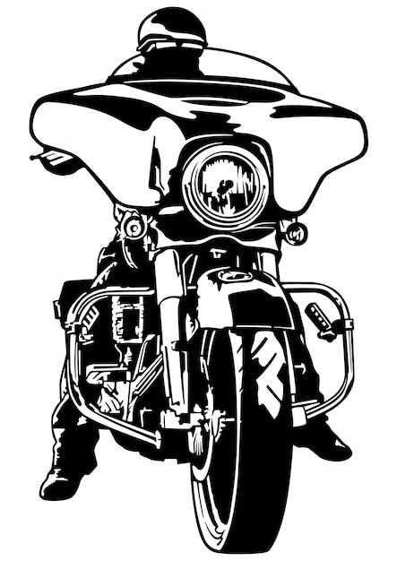 Download Free B W Motorcyclist Front View Premium Vector Use our free logo maker to create a logo and build your brand. Put your logo on business cards, promotional products, or your website for brand visibility.