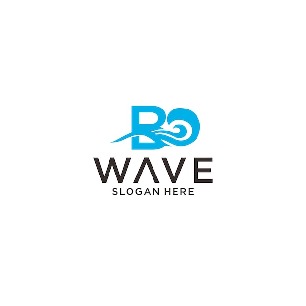 Premium Vector | B Wave Logo Design Template