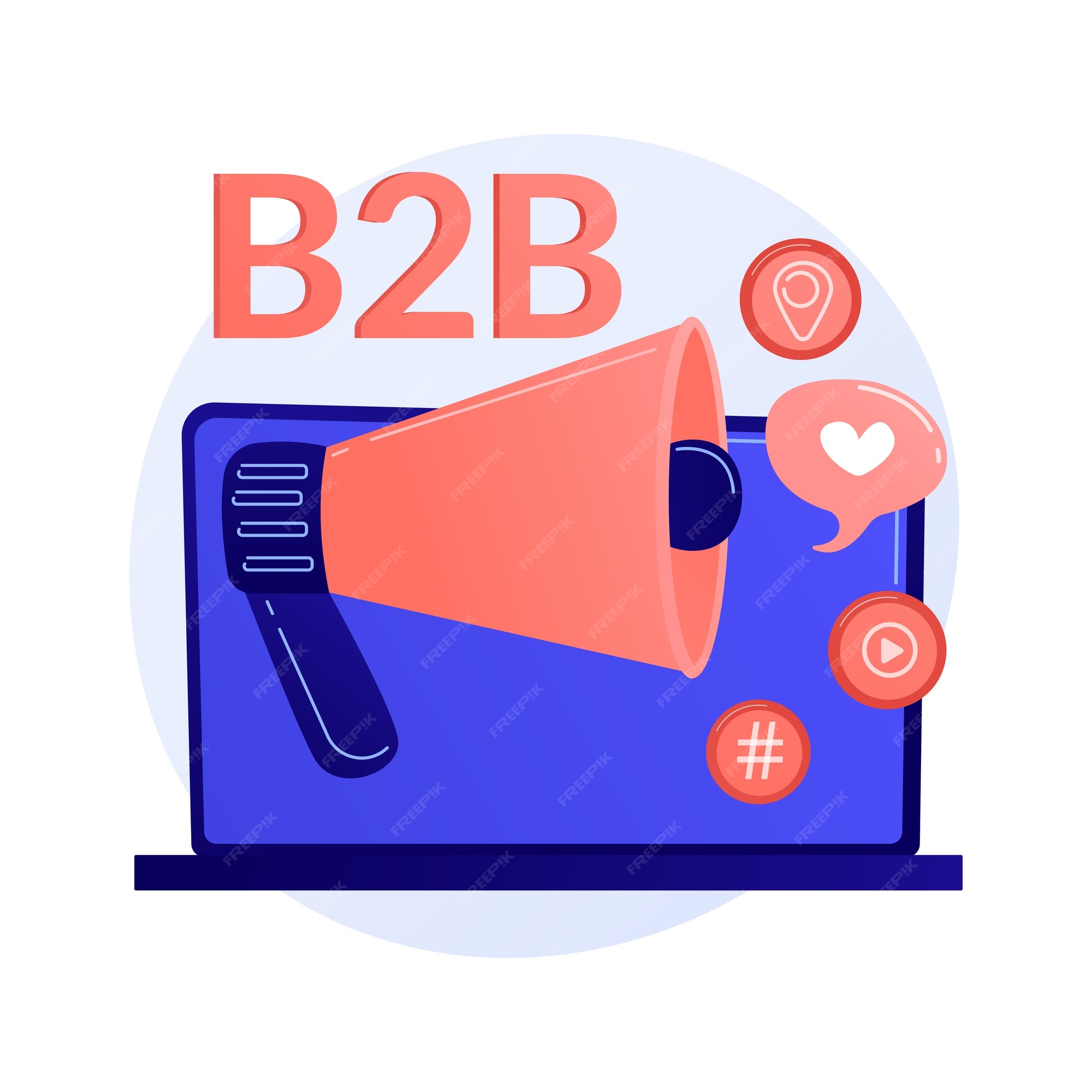 free-vector-b2b-marketing-business-collaboration-smm-internet