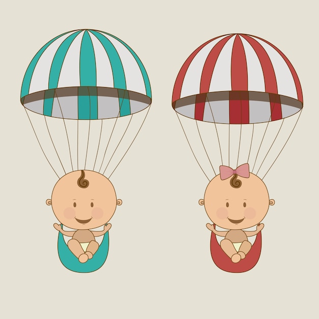 Baby arrival Premium Vector