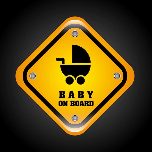 Download Baby on board design Vector | Free Download