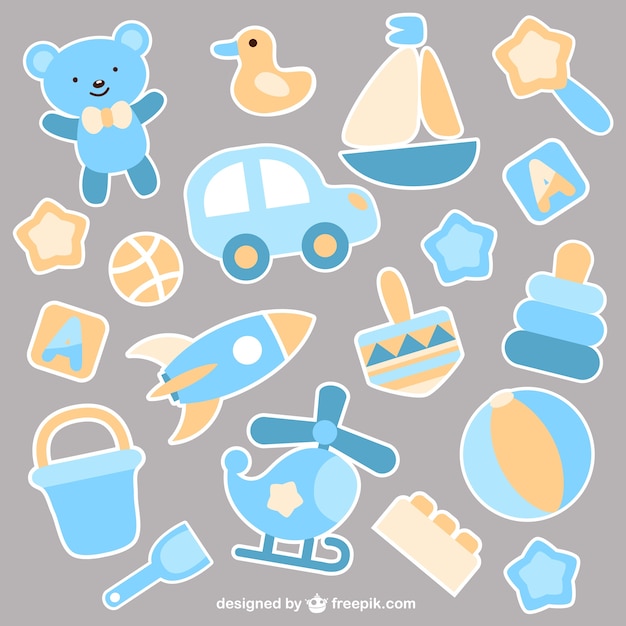 Download Baby boy toys Vector | Premium Download