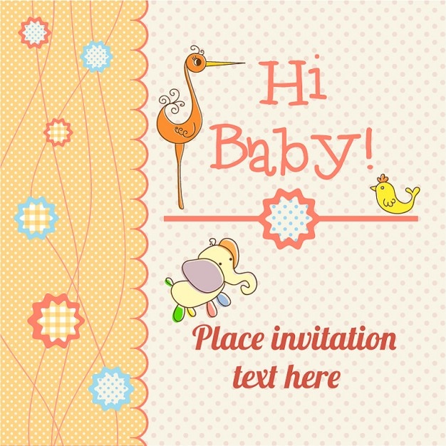 Download Baby card announcement free download Vector | Free Download