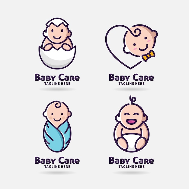 Premium Vector | Baby care logo design