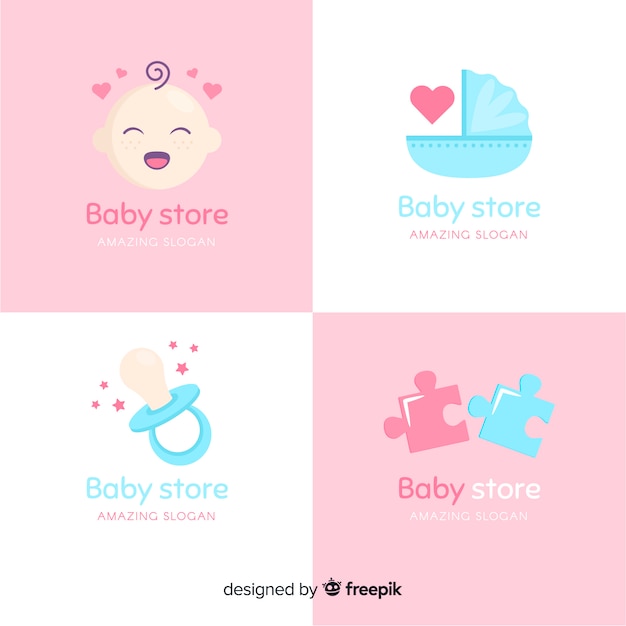 Download Free Free Vector Baby Cute Logo Use our free logo maker to create a logo and build your brand. Put your logo on business cards, promotional products, or your website for brand visibility.