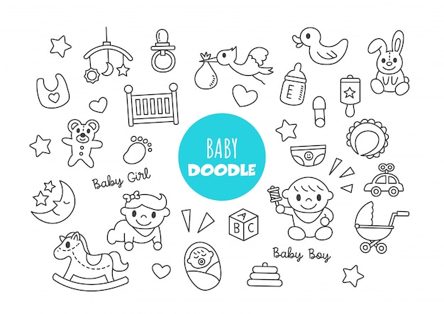 Premium Vector Baby Doodle