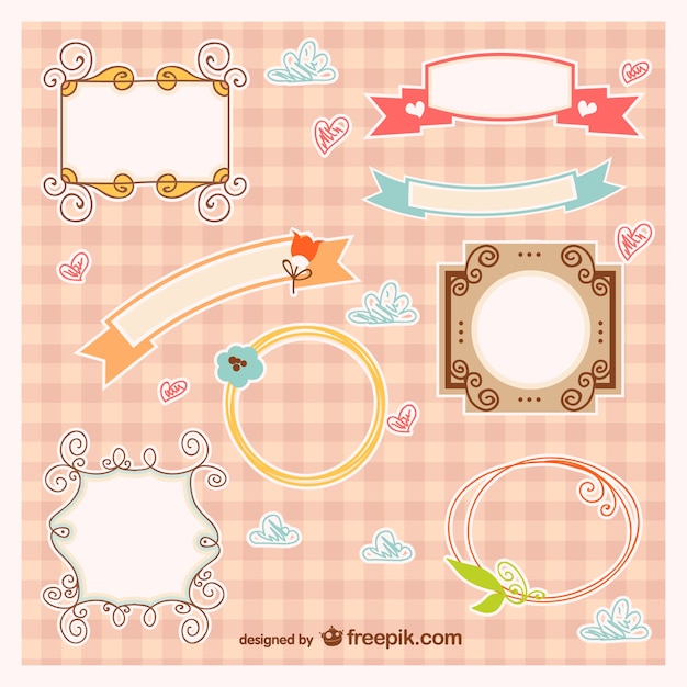 Download Baby frames and banners vector Vector | Free Download
