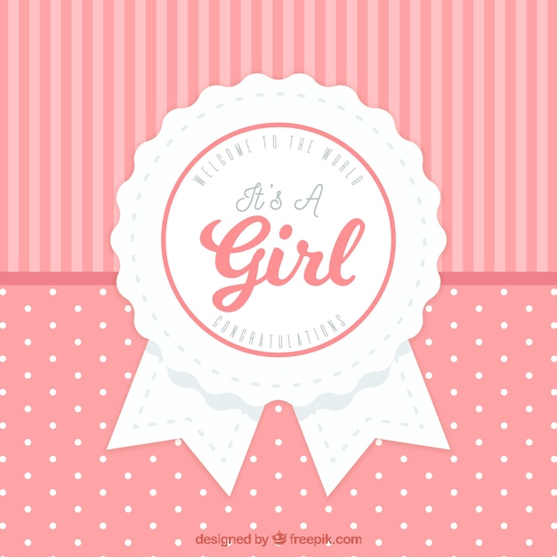 Free Vector Baby Girl Background In Flat Style