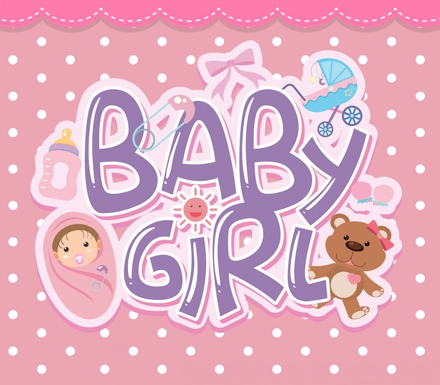 Premium Vector | A baby girl logo