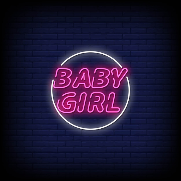 baby girl neon sign