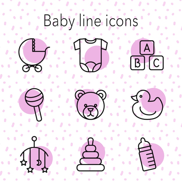Baby icon collection