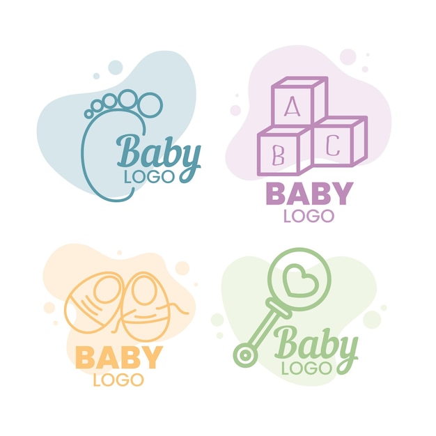 Free Vector Baby Logo Collection