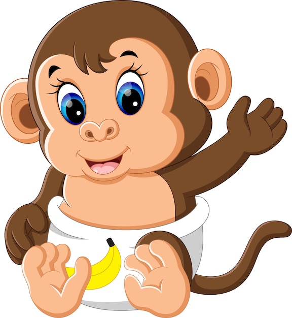 Baby monkey | Premium Vector