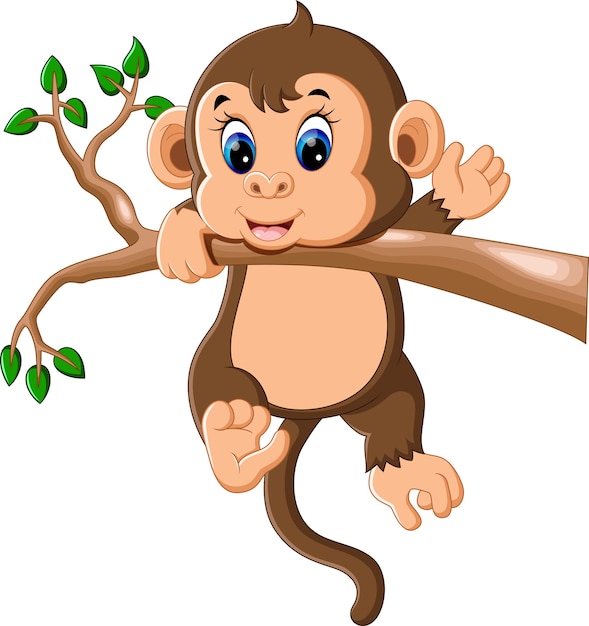 Download Baby monkey Vector | Premium Download