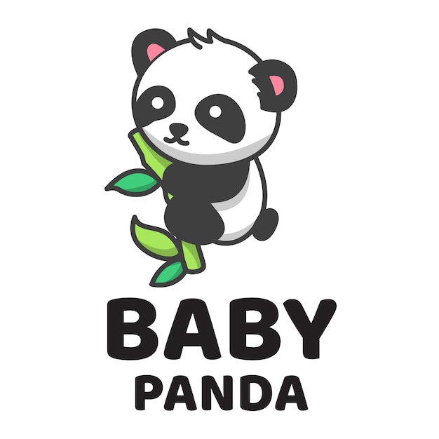 Premium Vector Baby Panda Cute Logo