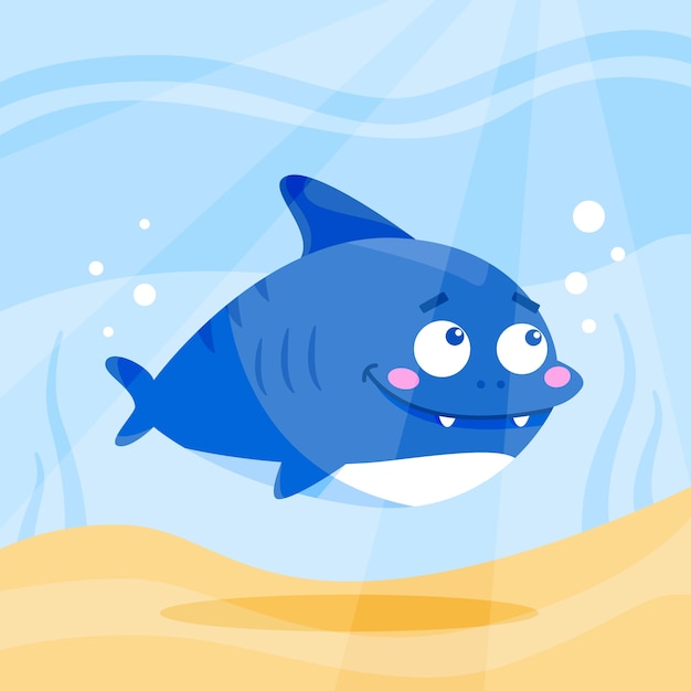 Download Baby shark illustration | Free Vector