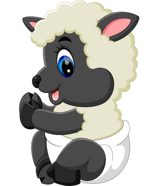 Download Baby sheep character | Premium Vector