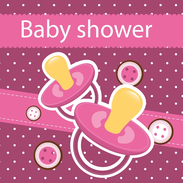 Download Baby shower card background vector illustration Vector ...