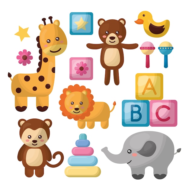 Download Baby shower card giraffe elephant monkey lion cute animals ...