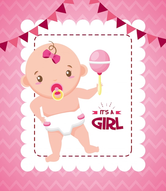 Download Baby shower card Vector | Free Download