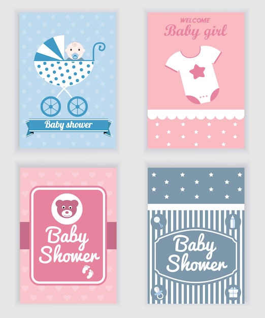 Baby shower cards collection